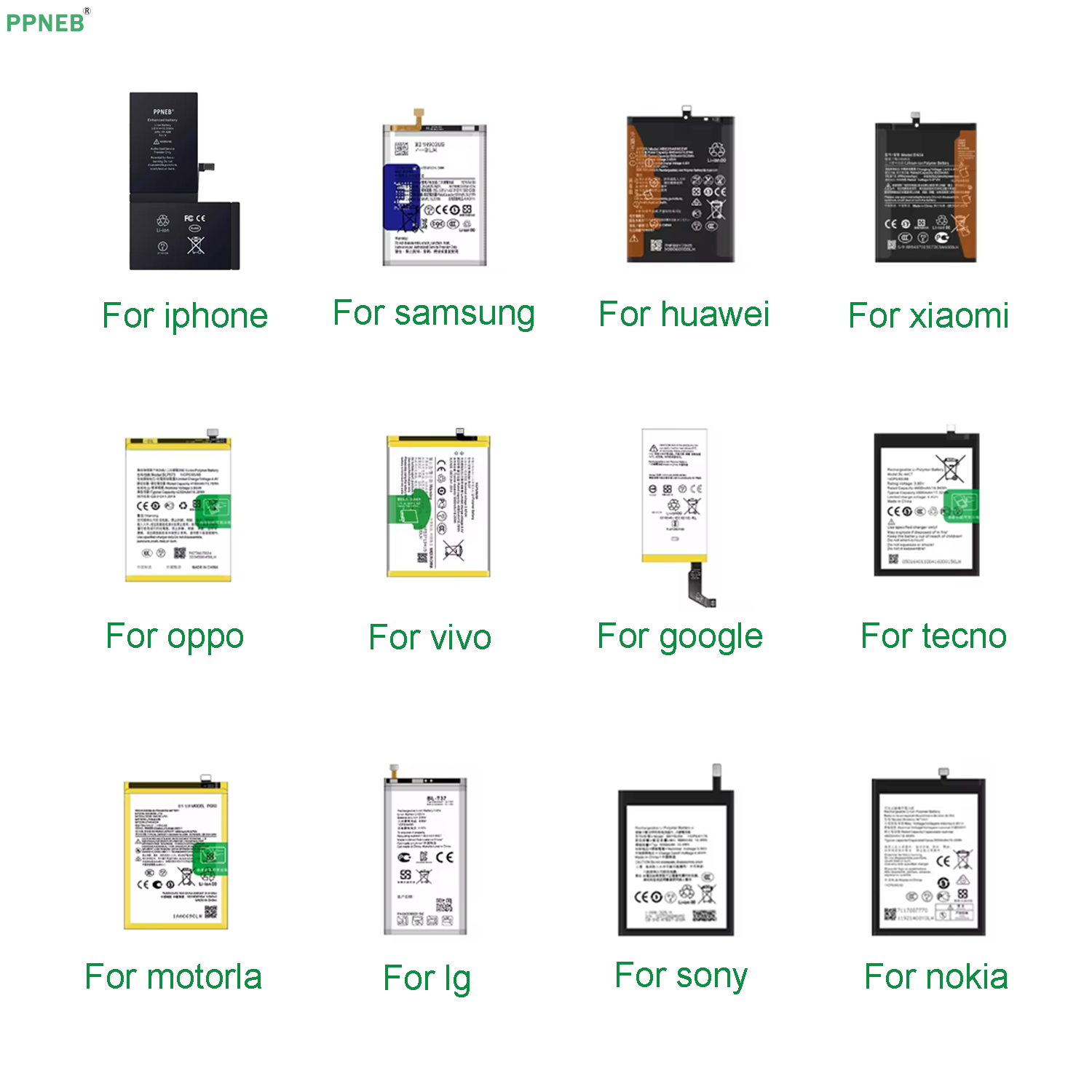 Factory Wholesale Digital Batteries for Samsung Galaxy S6 S7 S8 S9 S10 Plus S10e S20 S21 S22 S23 S24 Ultra All Phone Battery