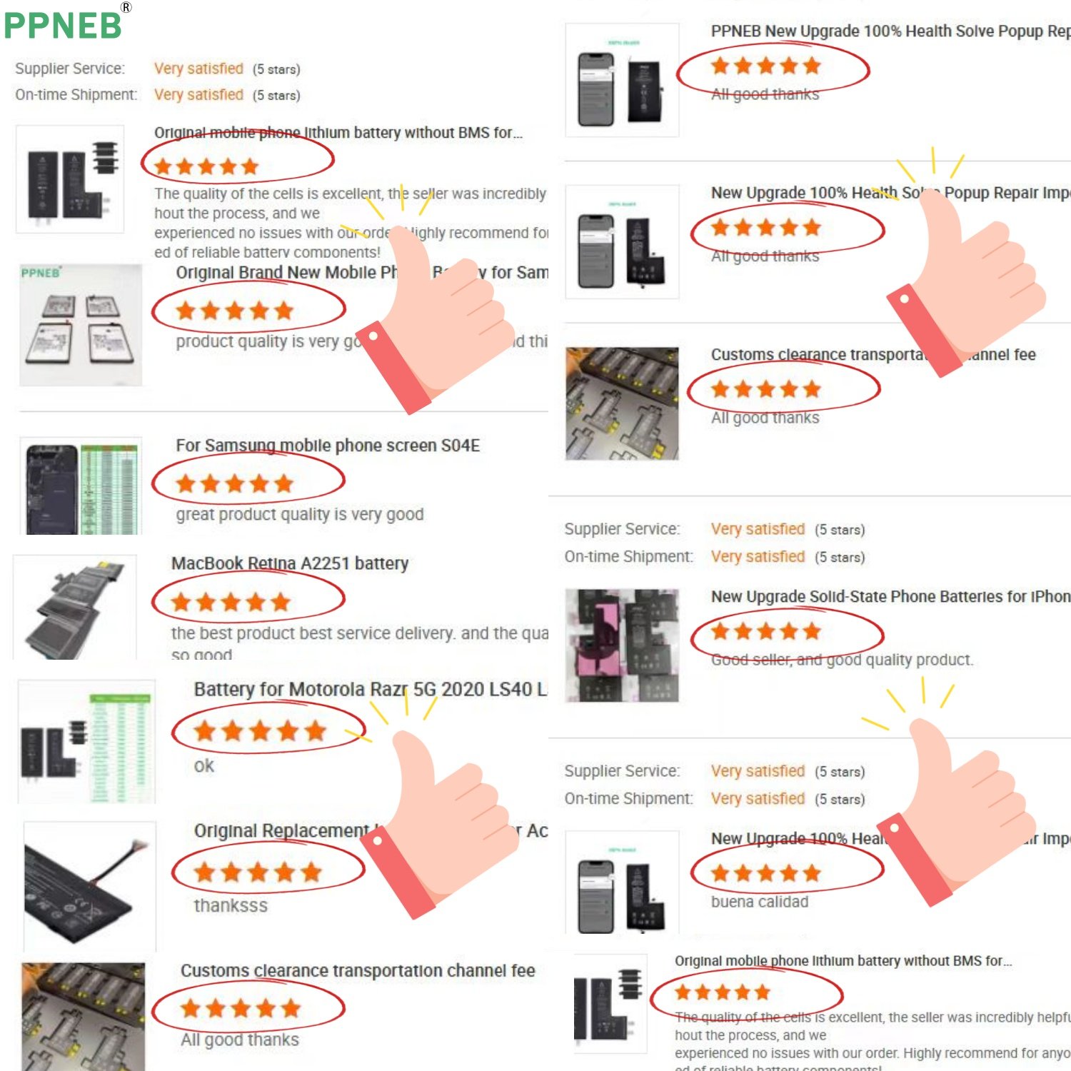 Factory Wholesale Digital Batteries for Samsung Galaxy S6 S7 S8 S9 S10 Plus S10e S20 S21 S22 S23 S24 Ultra All Phone Battery