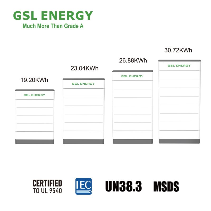 GSL ENERGY 20KWH 30KWH Stackable Home Energy Storage High Voltage Battery Lithium Ion Module 614.4V High Voltage Lifepo4 Battery