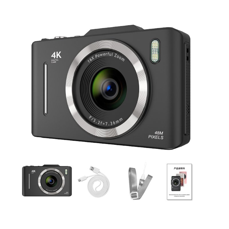 Professional Children Digital Camera SLR 2.4 Inch IPS Screen 4K Camcorder Auto Focus 16X Portable Photographer