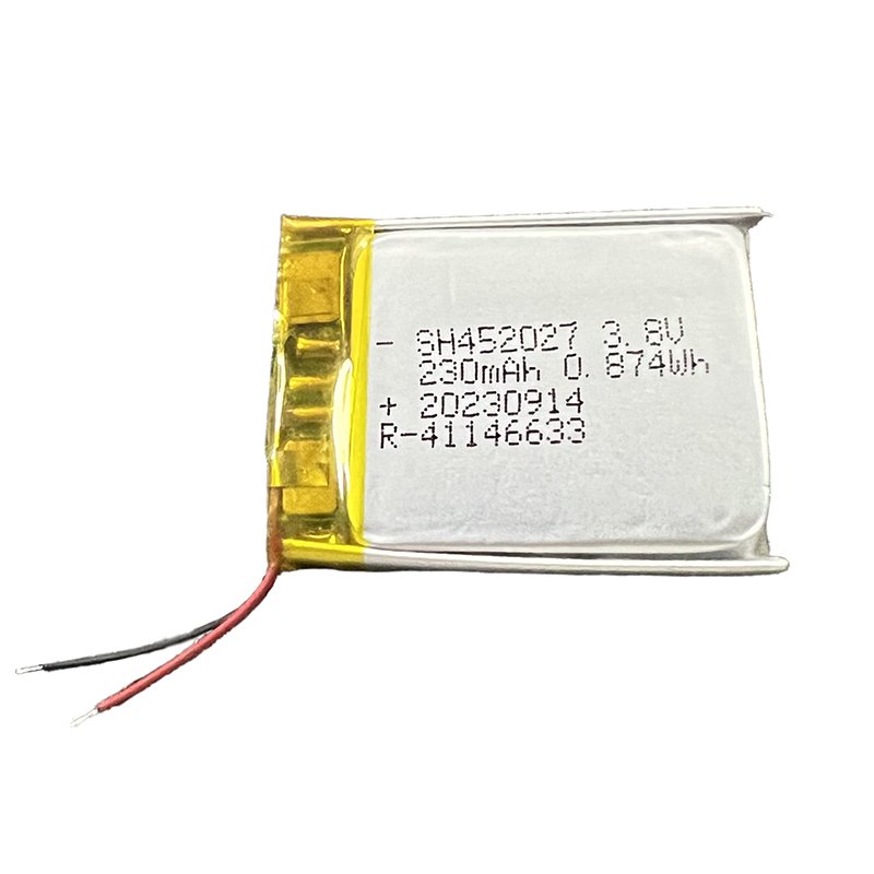 Factory Price Customized 200mAh 452027 3.7V Lithium Ion Lipo Cell Polymer Rechargeable Battery Pack For Digital Devices