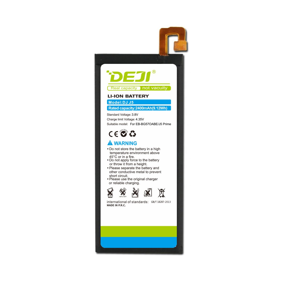 GT T18287-2013 Mobile Digital Batteries For Samsung Galaxy J5 PRIME G570 2016 EB-BG570ABE Battery