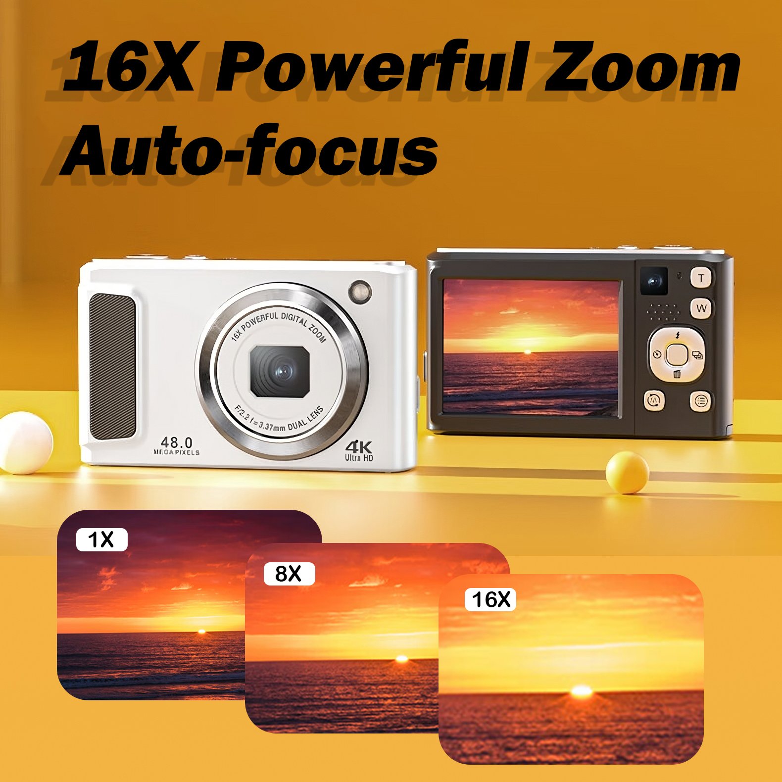 2024 latest Retro Compact camera 48 MP support 256G card 2.8-inch best Children toys 4K kids digital cameras for photography