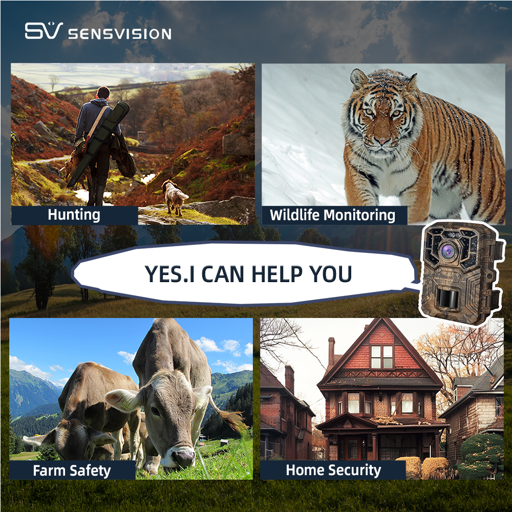 Sensvision 32 24 MP 4 2.7 K Waterproof IP66 Infrared Night Vision Digital Photo Mini Trap Hunting Trail Camera