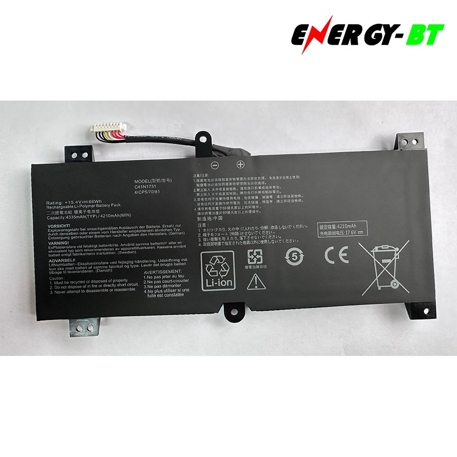 Replacement Battery C41N1731 15.4 V 66Wh 0B200-02940000 For Asus GL704GM GL504GS GL504GM G515GV GL704GV Laptop Battery
