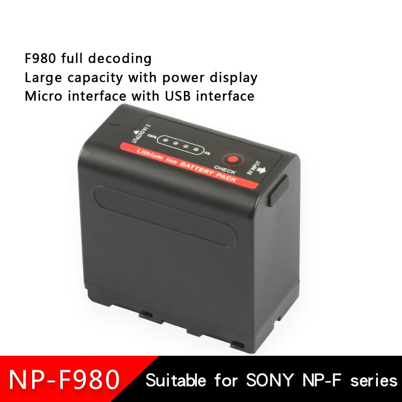 8700mah Battery Power for Sony NP-F980 F960 F550 F750 F770 NPF970 NP F980 MC1500C LED YONGNUO Battery Neewer Battery Charger