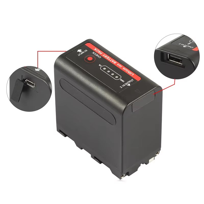 8700mah Battery Power for Sony NP-F980 F960 F550 F750 F770 NPF970 NP F980 MC1500C LED YONGNUO Battery Neewer Battery Charger