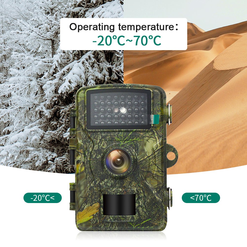 Animal Motion Activated Video Camera PIR 2'' Screen Trail Camera For Jungle Adventure