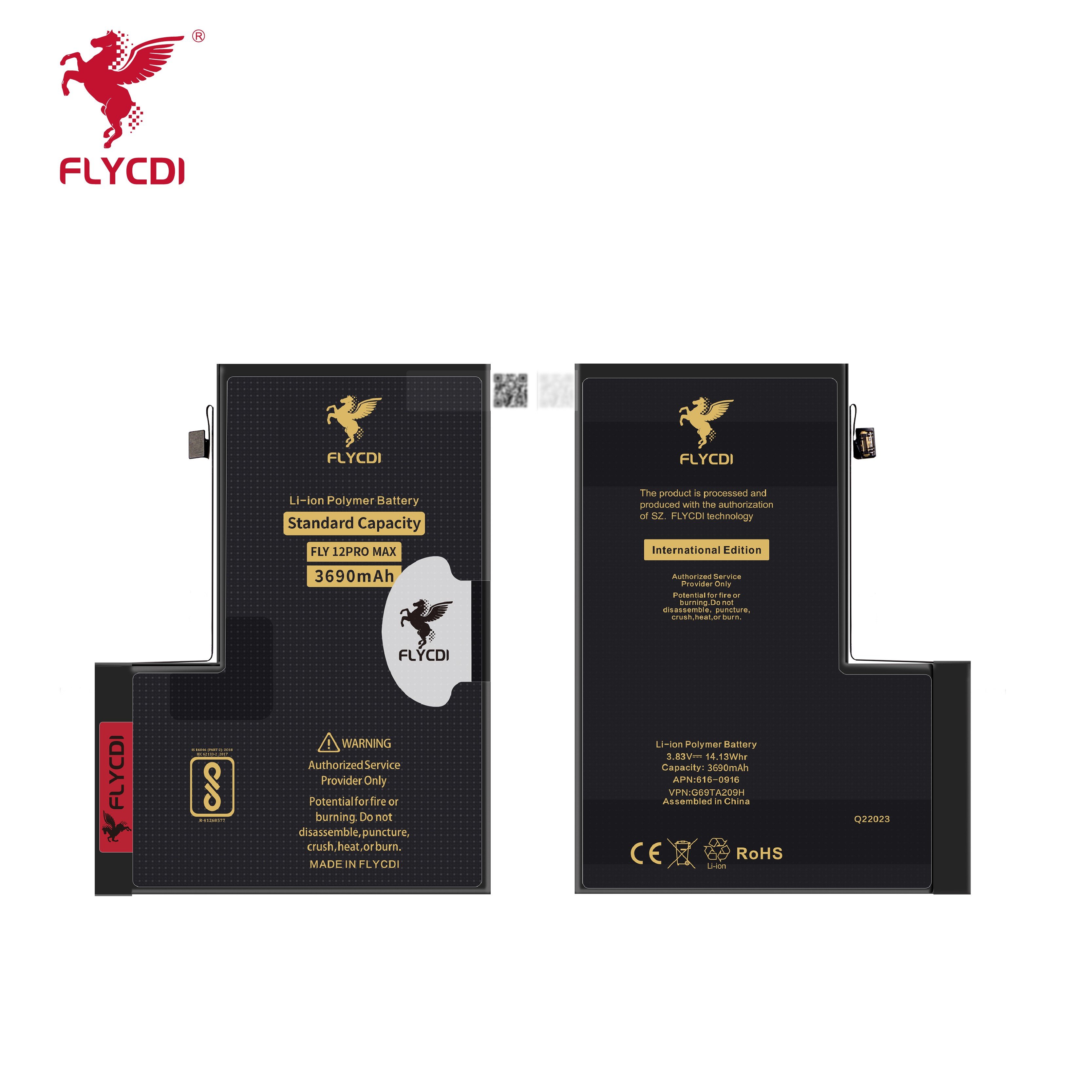 FLYCDI Mobile Phone Battery For iphone 12 12Pro 12Pro Max 12mini High Capacity Digital Batteries