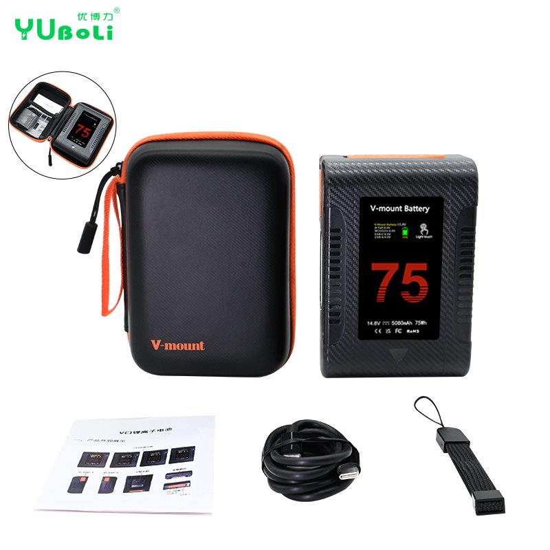 5080mAh V Mount Battery BP-75 BP75 For Sony Camcorder and Photography Lights and Monitor