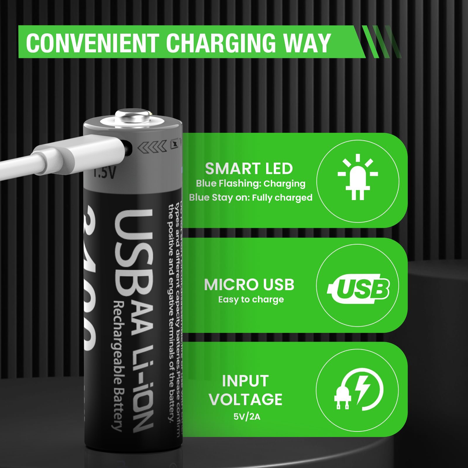 Aa Rechargeable Battery 1.5v Pure Lithuim Ion Backup Battery Lithium Ion batteries