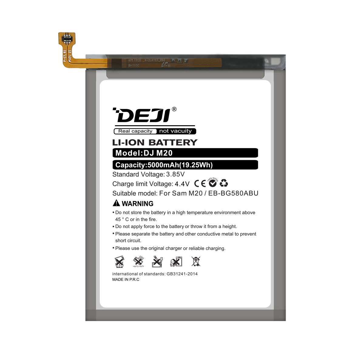 high capacity Replacement EB-BG580ABU Digital Batteries For Samsung Galaxy M20 M30 M205 M305 A40S Phone Battery