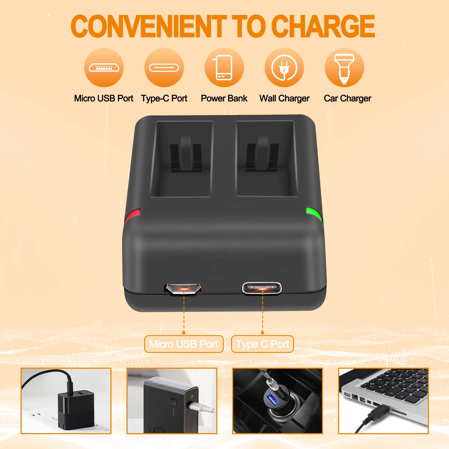 JHTC For Insta360 Pro Ace 1800mAh Battery and LED Dual Charger For Insta360 Ace Pro Battery Accessories