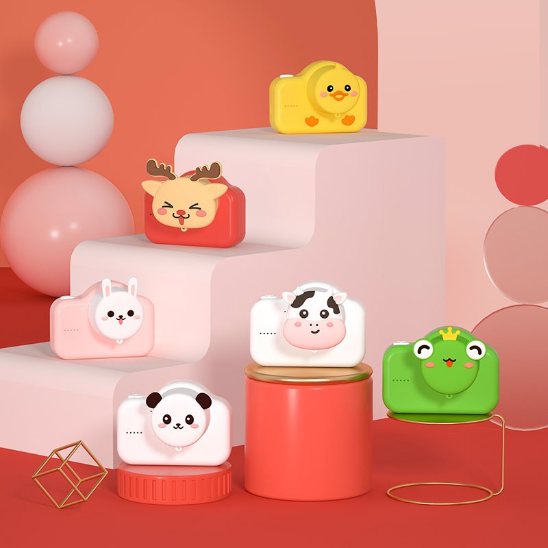 New Cartoon Cute Kids Digital Camera Dual Camera 1080P HD Video Record For Puzzle Children's Toy Birthday Gift Kid Camera