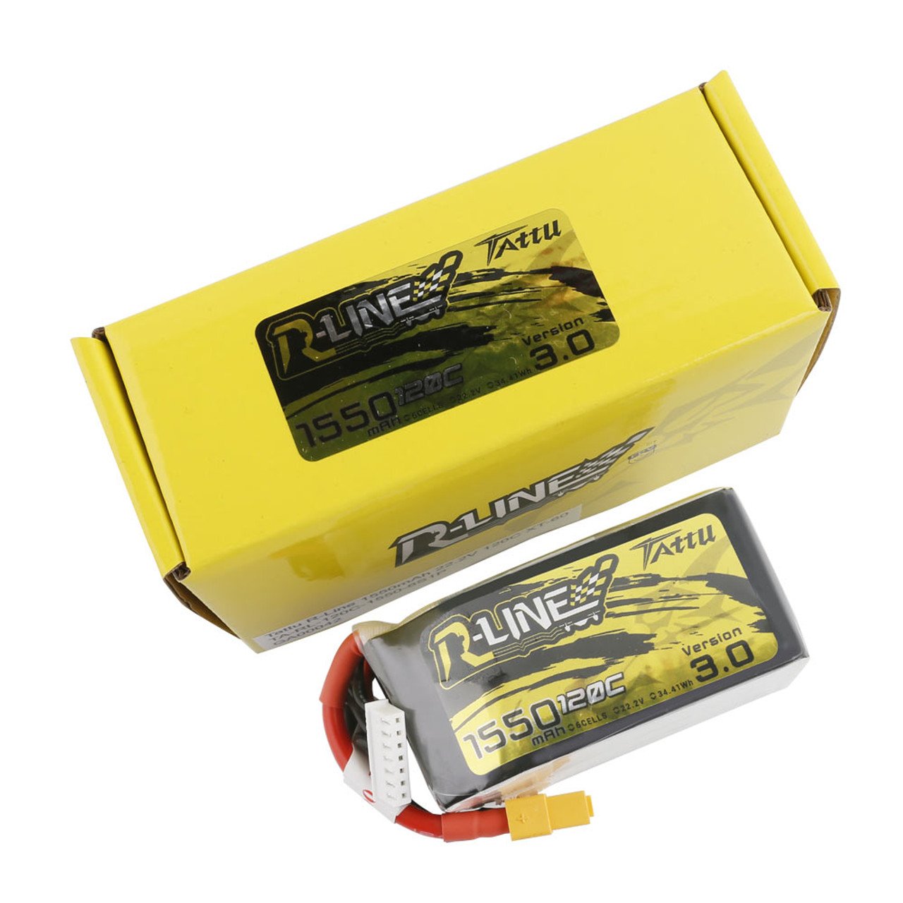 Tattu R-Line Version 3.0 1550mAh 22.2V 120C 6S1P Lipo Battery Pack With XT60 Plug Freestyle racing FPV battery