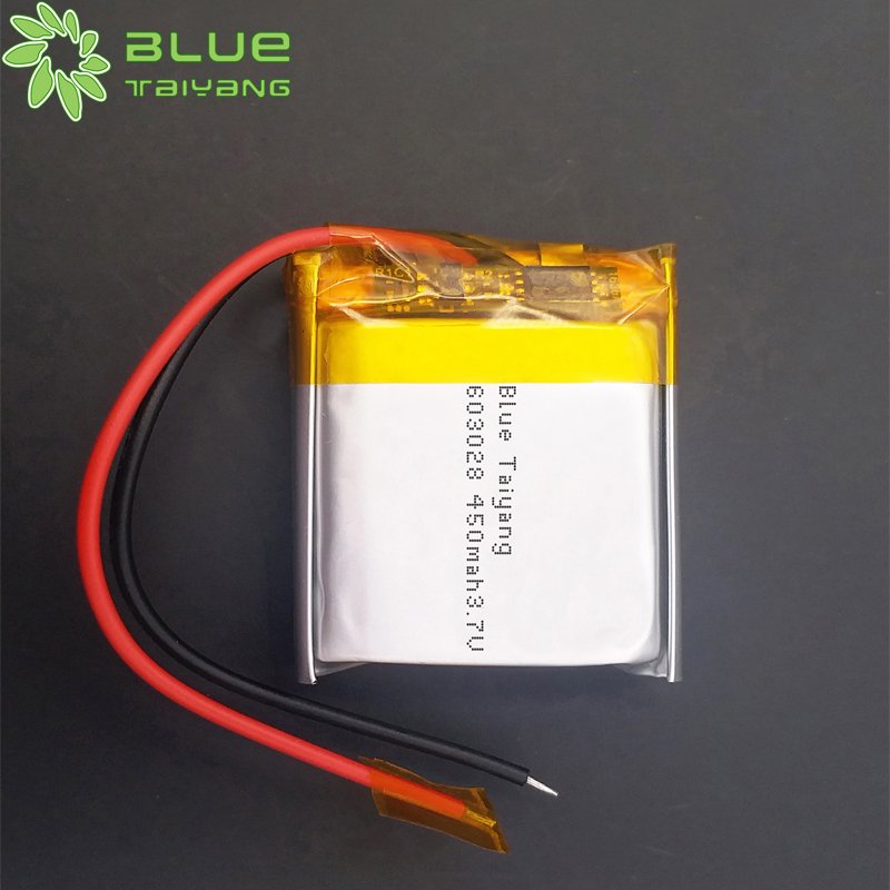high customized Capacity Rechargeable rc battarey 603028 bateria 3.7v 450mah 1.665wh drone battery