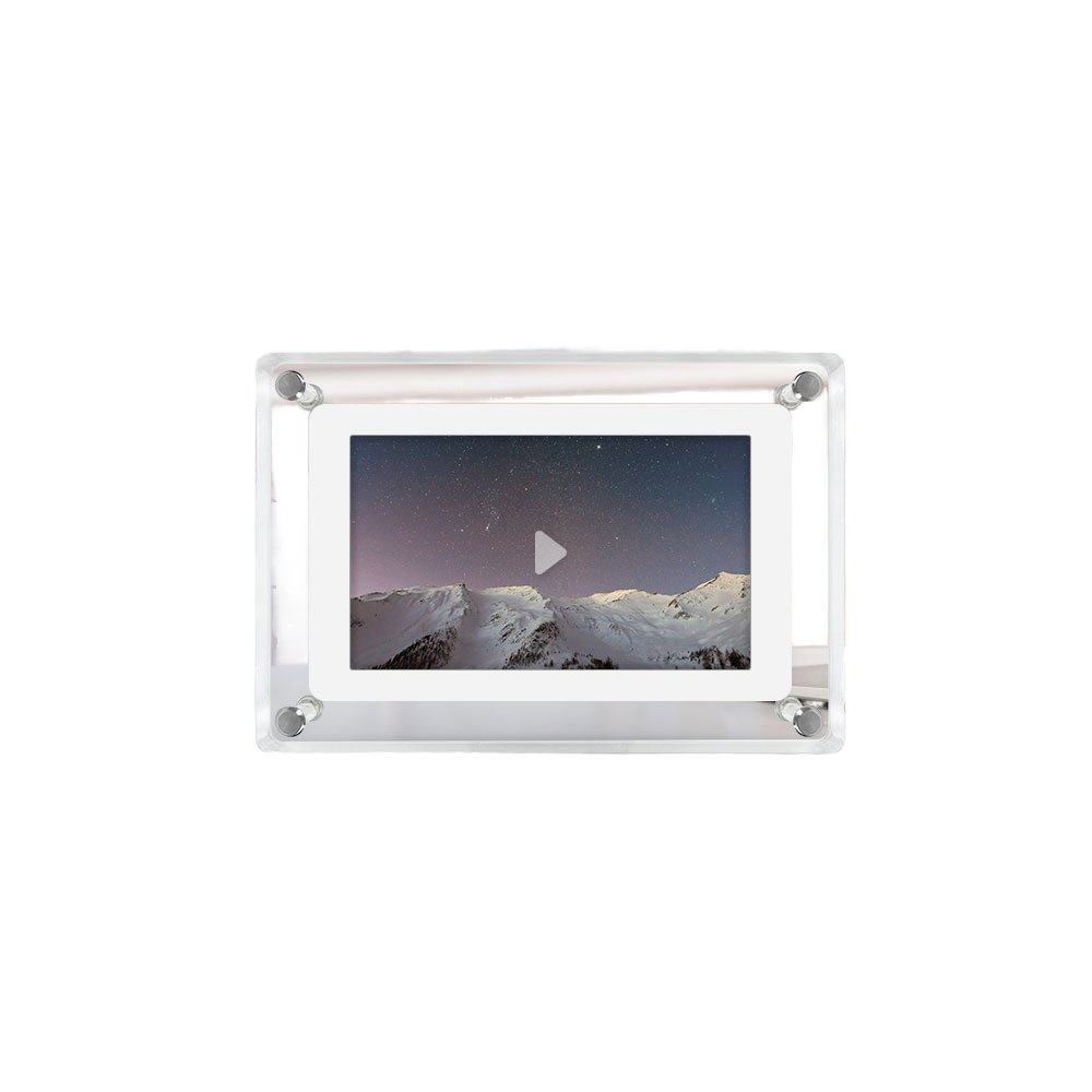 5 Inch IPS Touch Screen Digital Photo Frame USB Wall Mountable Acrylic Display 4GB Video Playback Plastic Compatible SD USB