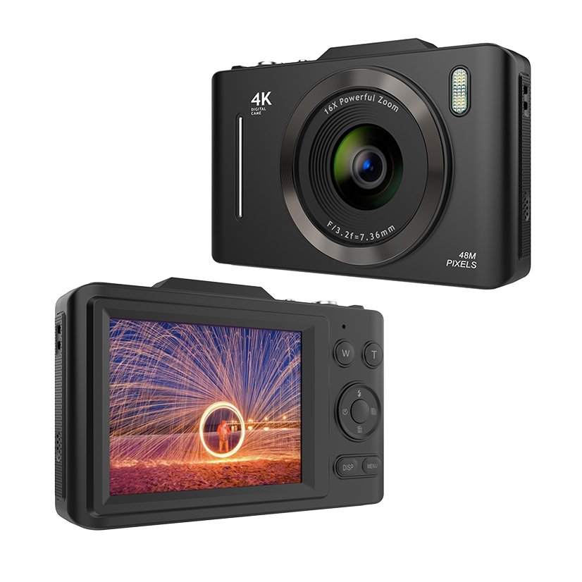 Portable 2.8inch 16X Zoom CCD Camera 4K HD Kids Mini Digital Cameras for Photography CCD Digital Camera