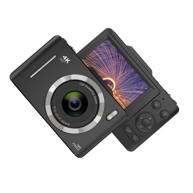 Portable 2.8inch 16X Zoom CCD Camera 4K HD Kids Mini Digital Cameras for Photography CCD Digital Camera