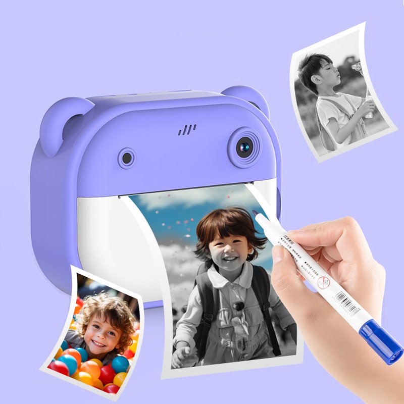 Factory directly print instant camera cartoon shaped photography video HD 1080P children shooting 720p printing camcorder