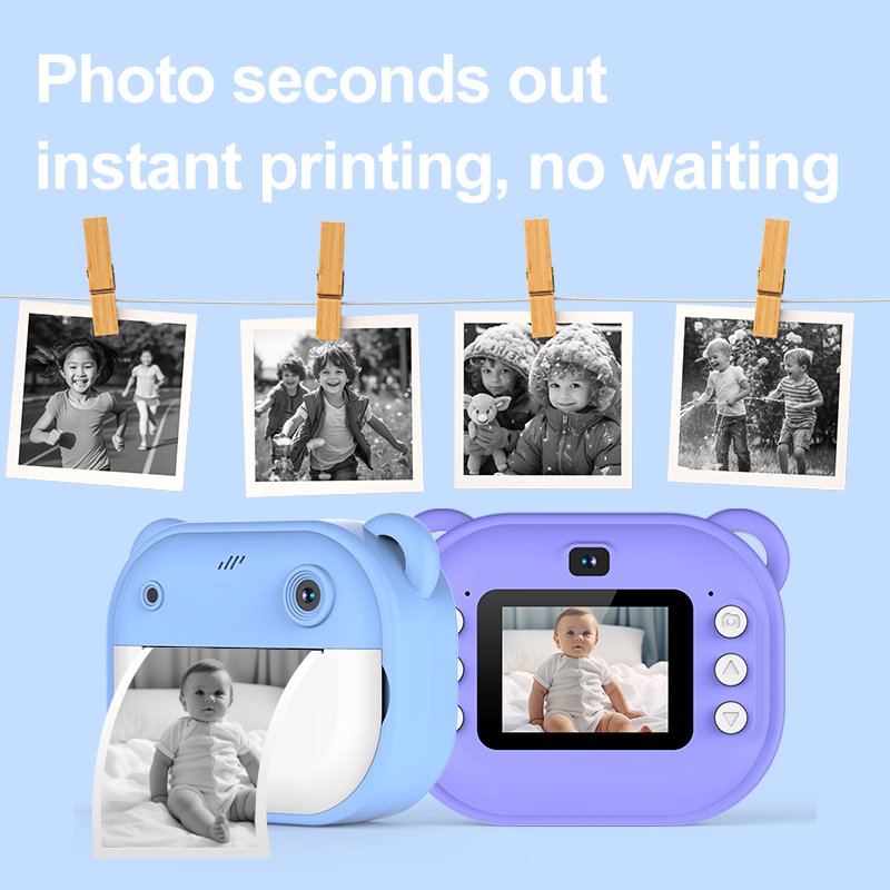 Factory directly print instant camera cartoon shaped photography video HD 1080P children shooting 720p printing camcorder