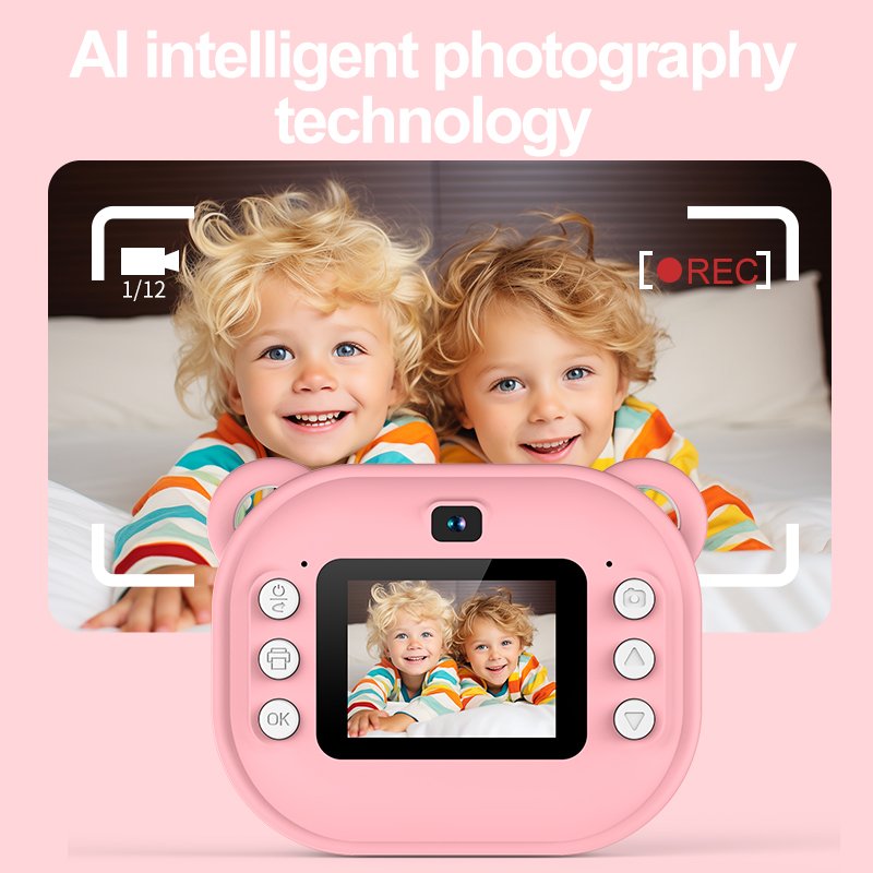 Factory directly print instant camera cartoon shaped photography video HD 1080P children shooting 720p printing camcorder