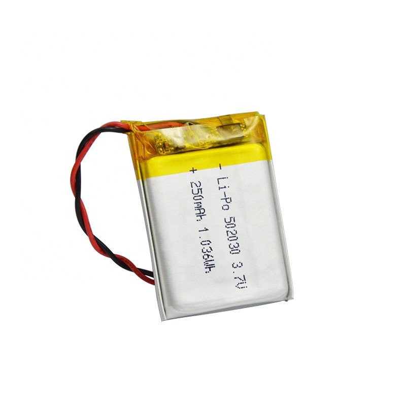 Top sales original authentic 3.7V 250mAh high capacity lithium polymer lipo battery customized 502030 for electronic devices