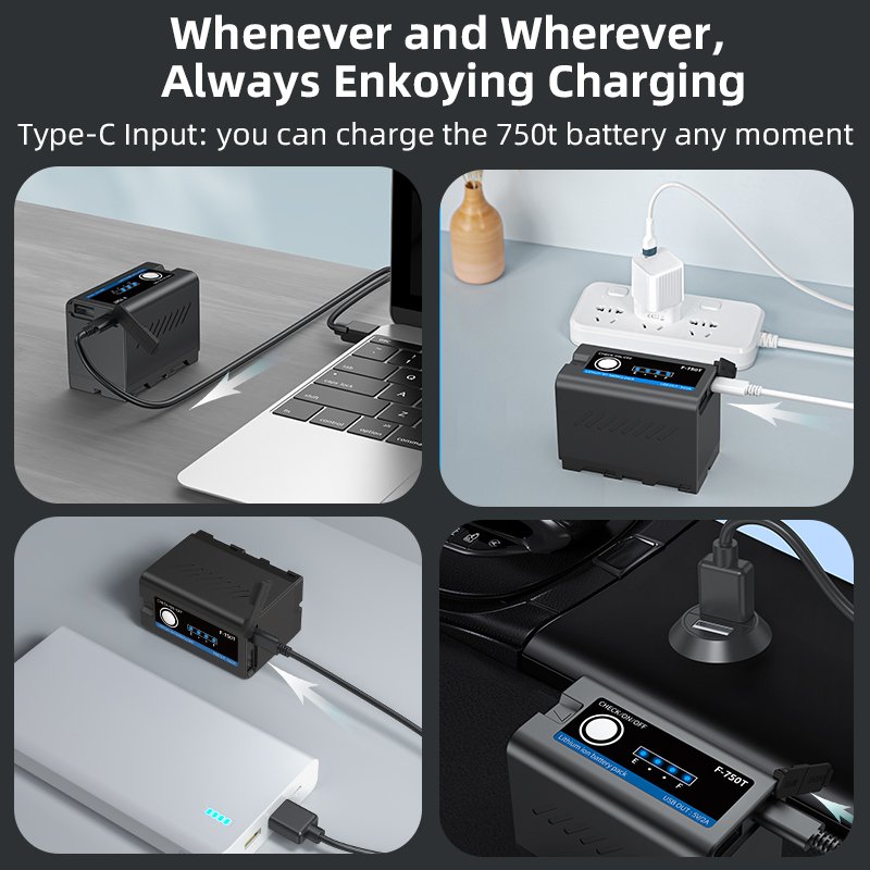 Mamen Np-F750t Digital Camera Battery Li-Ion Large Capacity 6000mah 7.4v Rechargeable Np-F Digital Batteries Camera Battery