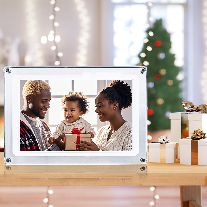 The New Display frame Built-in memory&battery 10.1inches HD screen lucency Acylic Wifi Digital Photo Frame
