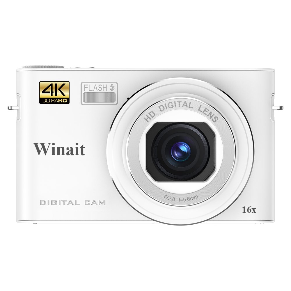 Winait Max 64 Mega Pixels 4k UHD Digital Camera with Touch Display and MP3 Function