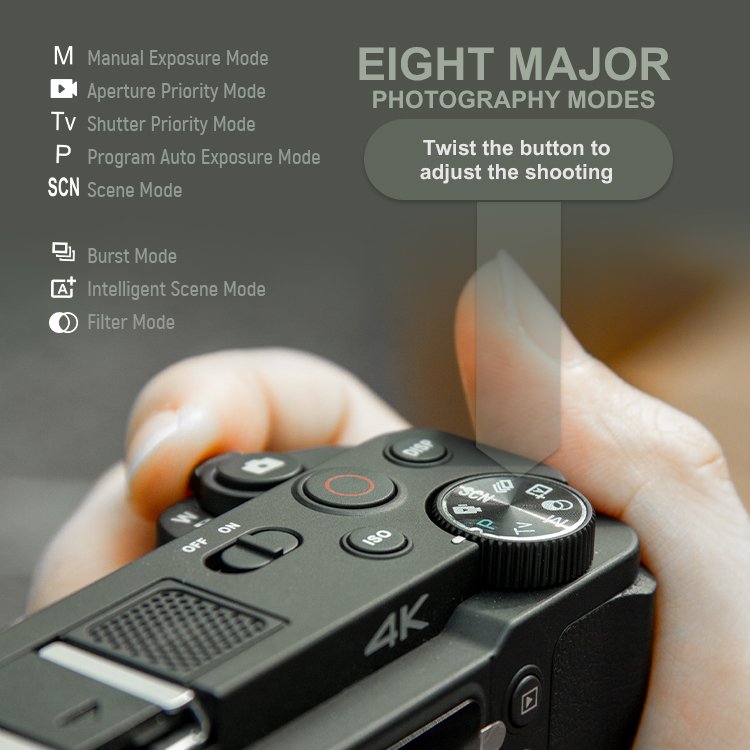 OEM 64MP 3.0-inch wifi 4k retro vlogging camera for youtube digit dslr video professional shooting optical zoom digital camera