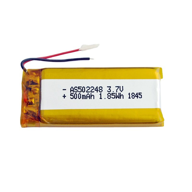 Factory wholesale LiPo battery AS502248 3.7V 500mAh CB certified rechargeable battery for wearable device
