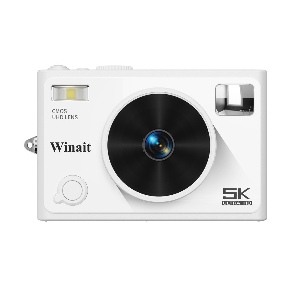Winait Super 5k Wifi Compact Digital Camera with Dual Dispaly and 2.8'' IPS Screen