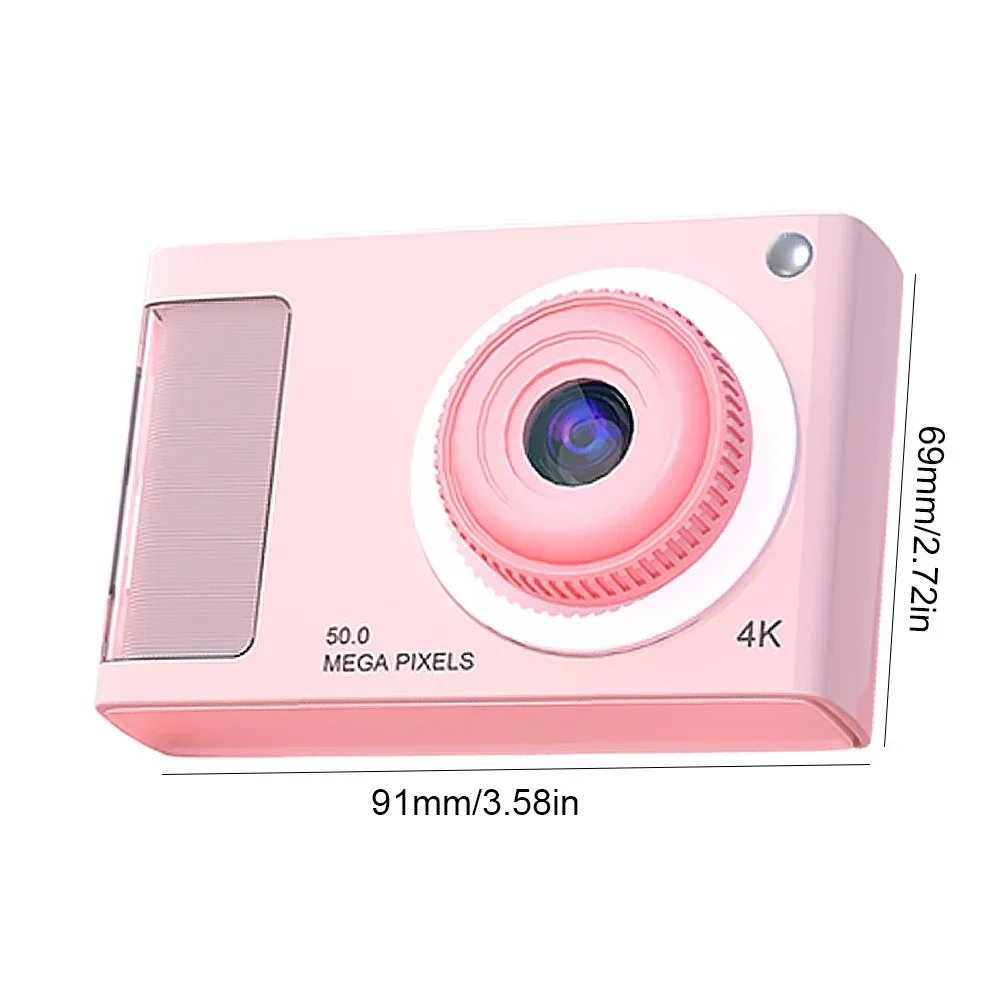 CCD Camera HD 1080P 48MP Dual Lens Kids Digital Camera Anti Shake Compact Small Camera Support 32GB Card Birthday Gifts for Kids