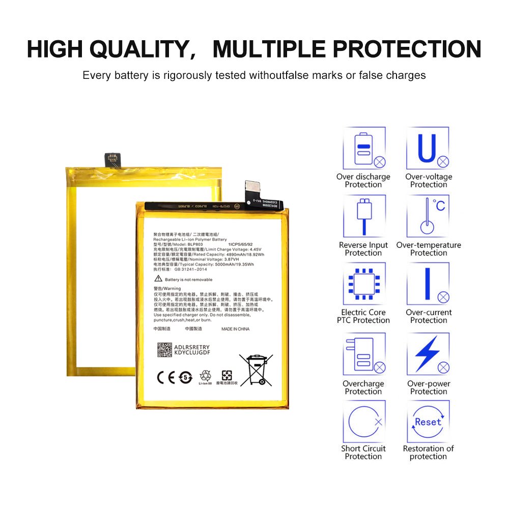 China BLP803 Li-Polymer Battery Replacement For OPPO A73 Batteries