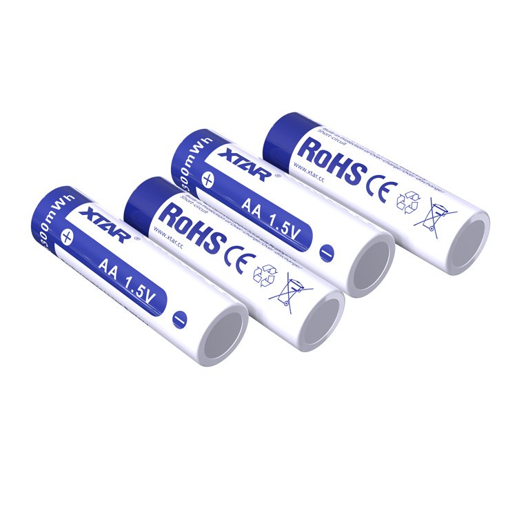 XTAR 3300mWh AA 1.5v Li-ion Rechargeable Battery AA Size Double A Lithium ion Battery for mini fan