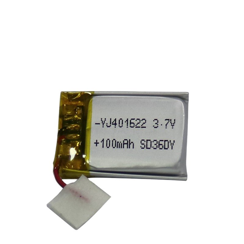 REACH Approved 3.7v li-ion battery YJ401622 100mAh lipo rechargeable battery for small handheld power tool with battery terminal