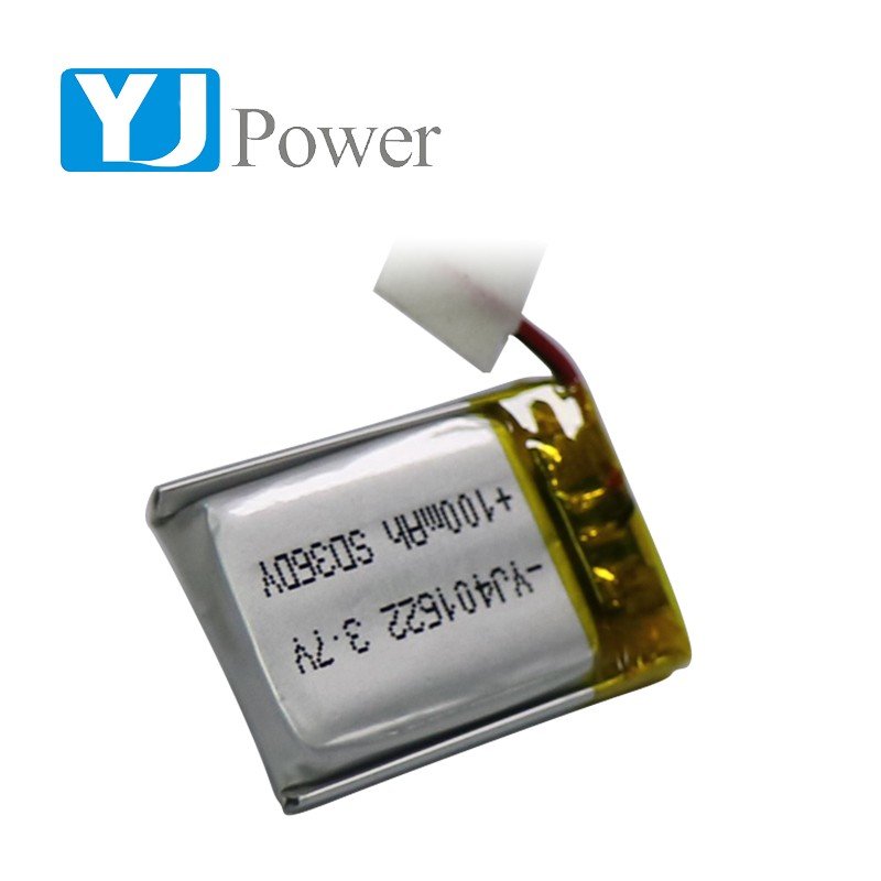 REACH Approved 3.7v li-ion battery YJ401622 100mAh lipo rechargeable battery for small handheld power tool with battery terminal