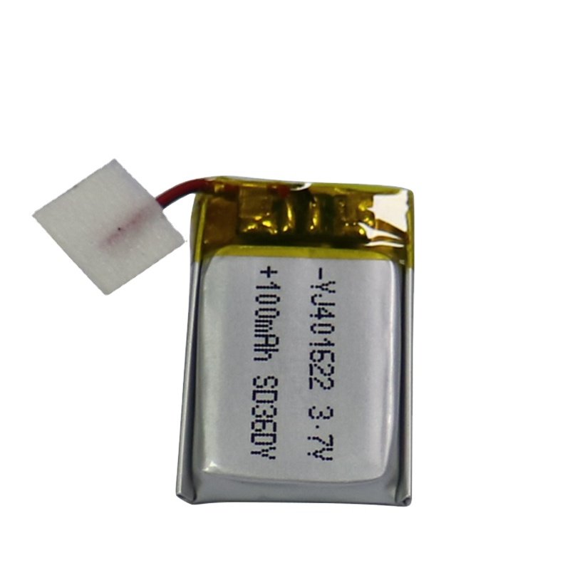 REACH Approved 3.7v li-ion battery YJ401622 100mAh lipo rechargeable battery for small handheld power tool with battery terminal