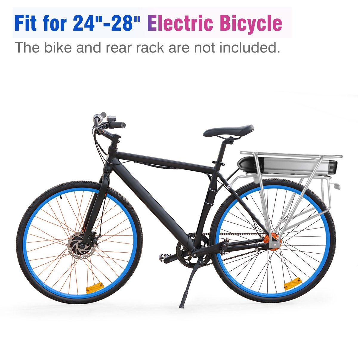 US warehouse 36V48V 15Ah20Ah digital batteries ion battery rear rack ebike lithium battery