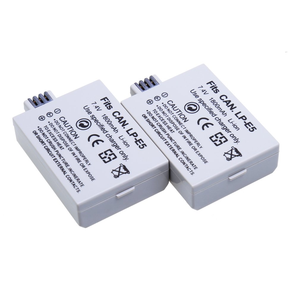 RHINO POWER LP-E5 LP E5 Battery For Canon 500D 450D 1000D EOS Rebel T1i XS XSi Kiss X3 X2 Kiss F SLR Digital Camera