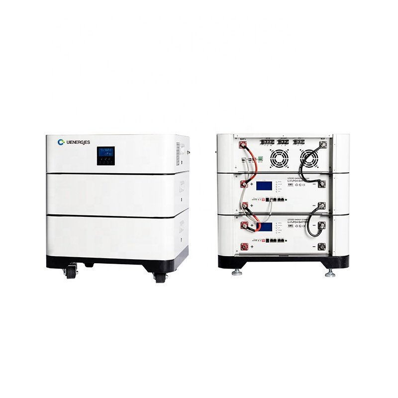 UIENERGIES OEM stacked lithium battery 10kwh all in one inverter and battery 5kw inverter with battery for home all in one