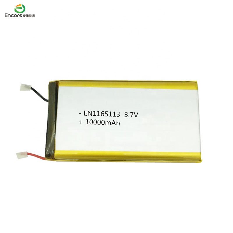 High capacity 1165113 3.7v 10000mah li polymer battery for digital products