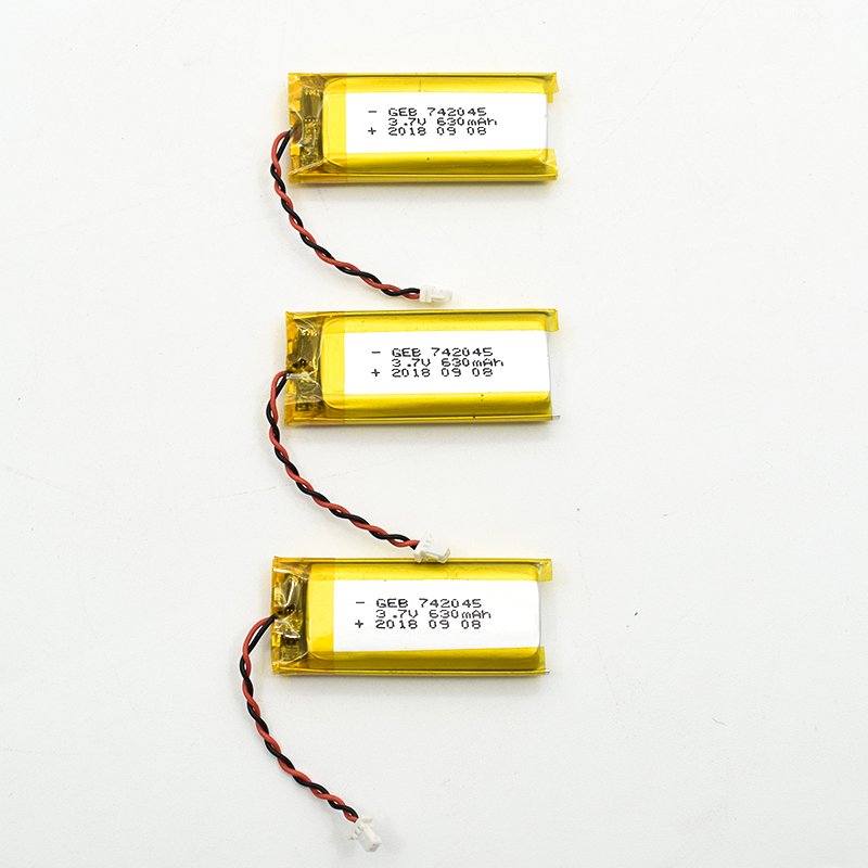 Rechargeable 3.7V 630mAh lithium polymer battery 742045 lipo battery for metal detector
