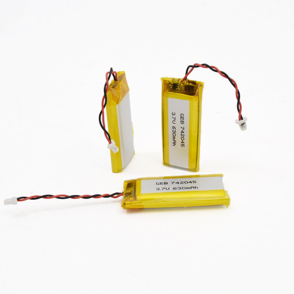 Rechargeable 3.7V 630mAh lithium polymer battery 742045 lipo battery for metal detector