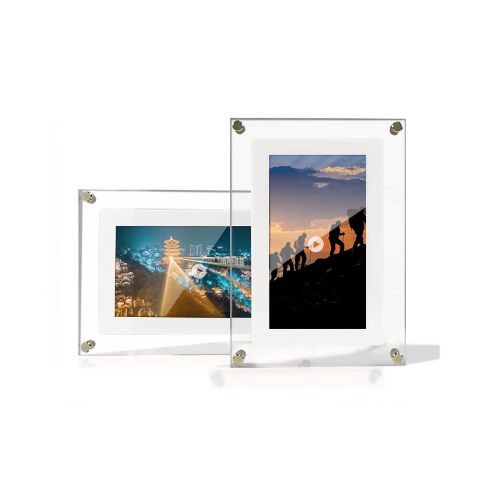 Acrylic Frame 4/ 5/7inch Digital Photo Frame with MP3 / MP4 Player Multi-Function Advertising Machine Electronic Picture Frame