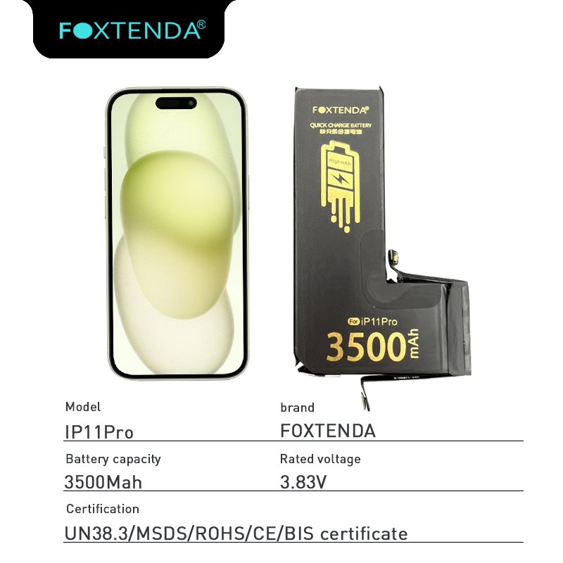 Foxtenda 3500mAh battery customized long life lithium battery for iPhone 11 RRO