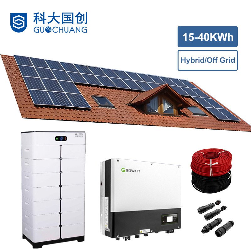 ESS 35KWh European CE certification Stackable 15KWh 20KWh 25KWh 35KWh 40KWh LFP Battery Growatt Inverter three phase