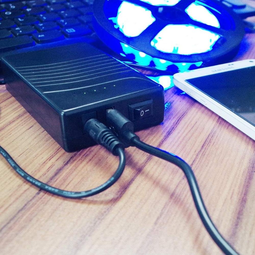 18650 Battery Pack DC 12V/5V USB Dual Output External Battery Power Bank, Li-Ion Digital Batteries Pack Rechargeable 3000mAh