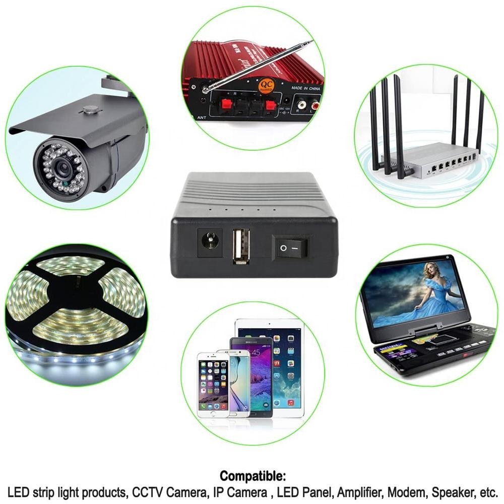 18650 Battery Pack DC 12V/5V USB Dual Output External Battery Power Bank, Li-Ion Digital Batteries Pack Rechargeable 3000mAh